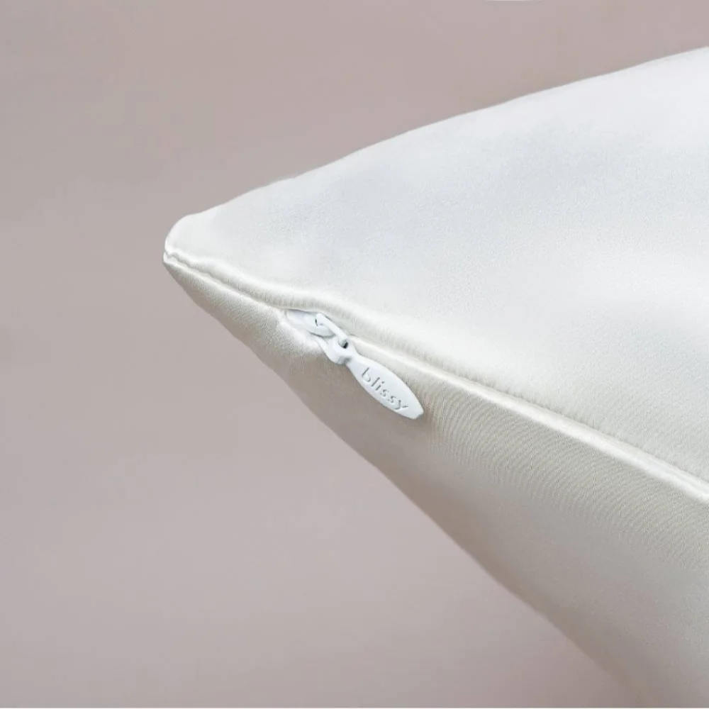 NWT Blissy Mulberry Silk Pillowcase, Ivory White, Standard/Queen or King Size - Picture 4 of 10